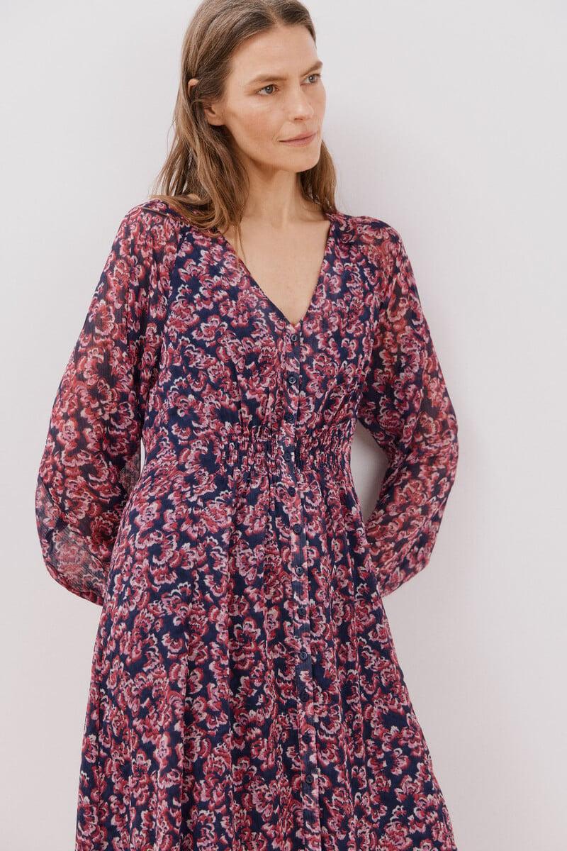 Cortefiel Vestido Largo Estampado