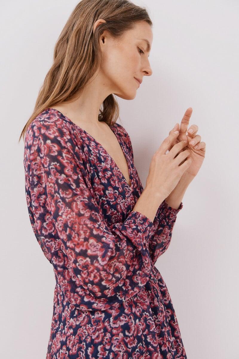 Cortefiel Vestido Largo Estampado