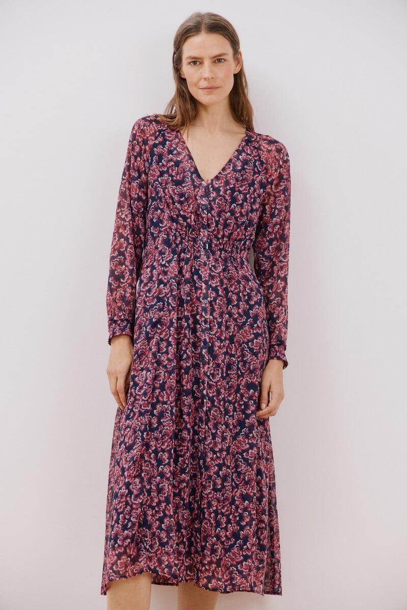 Cortefiel Vestido largo estampado