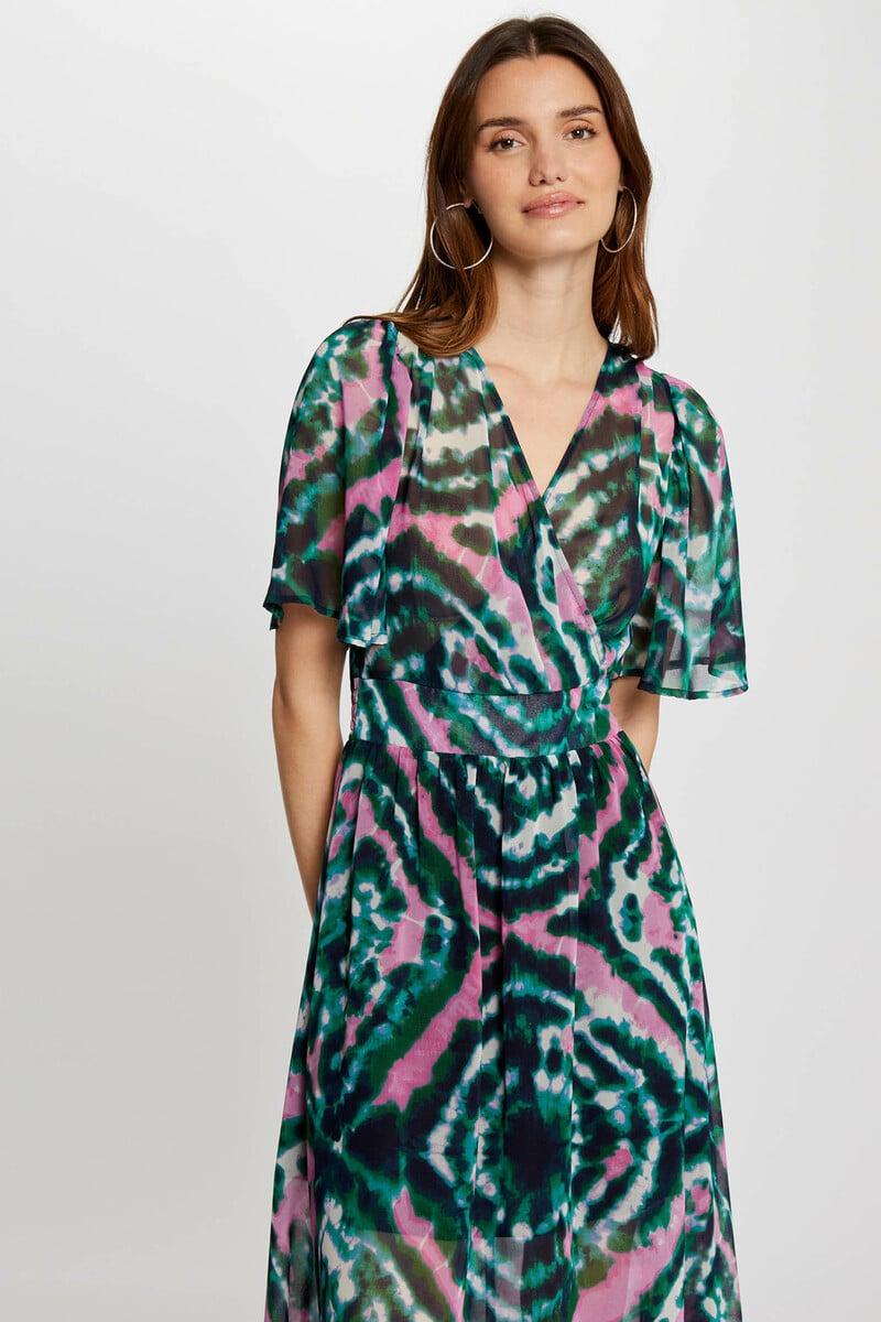 Cortefiel Vestido Largo Estampado