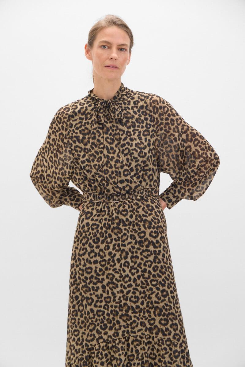 Cortefiel Vestido Largo Estampado Leopardo