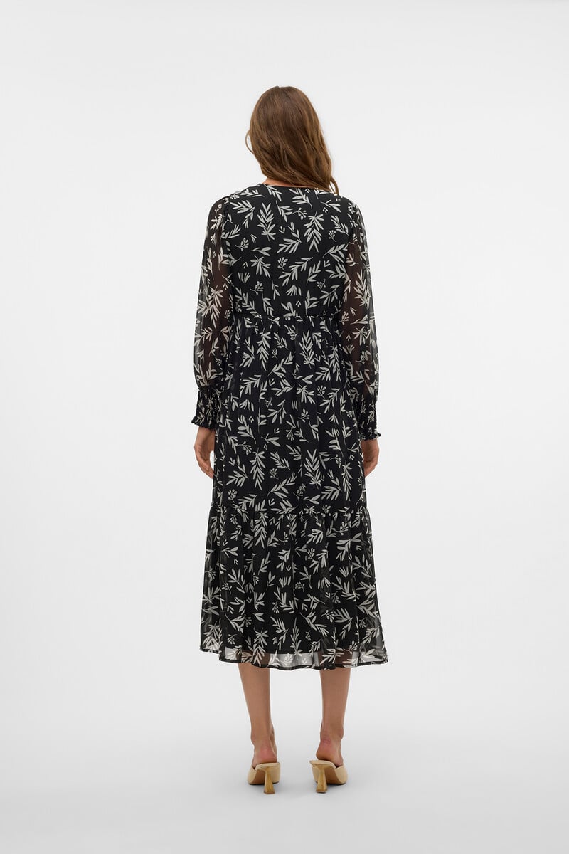 Cortefiel Vestido Largo Manga Larga