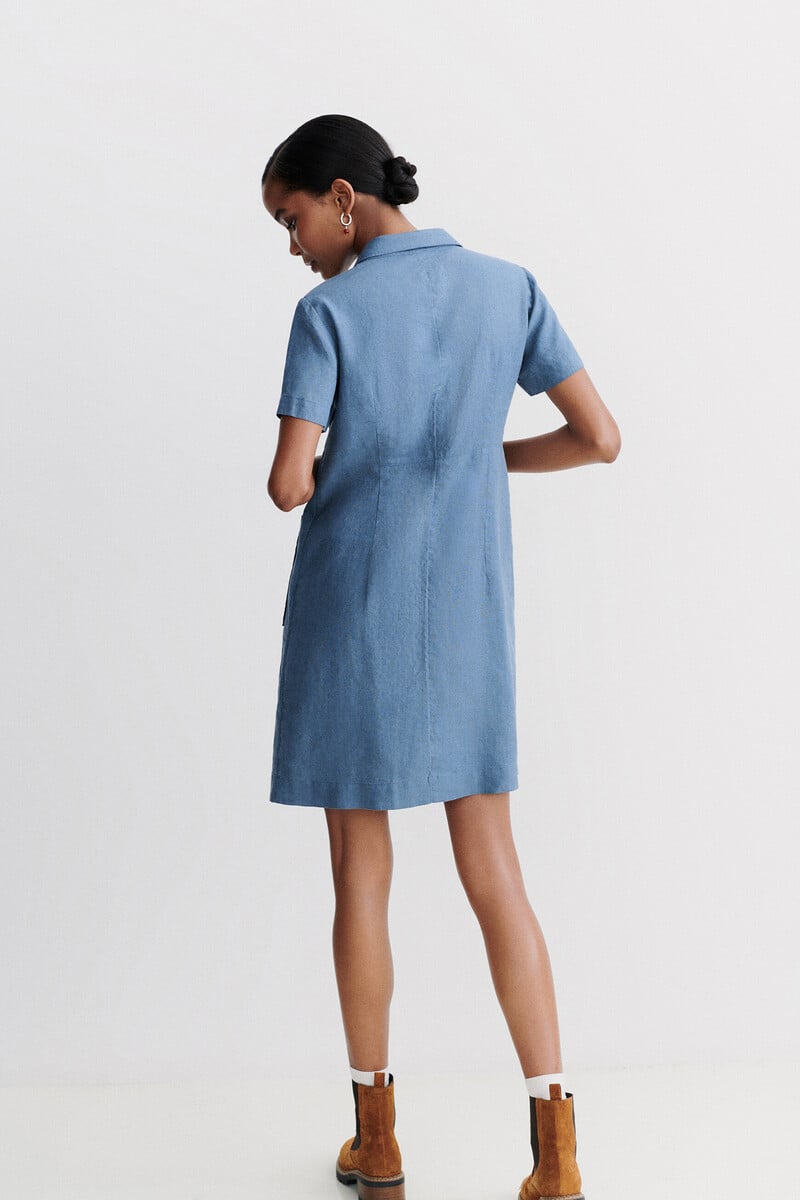 Cortefiel Vestido Laure 100 % Lino
