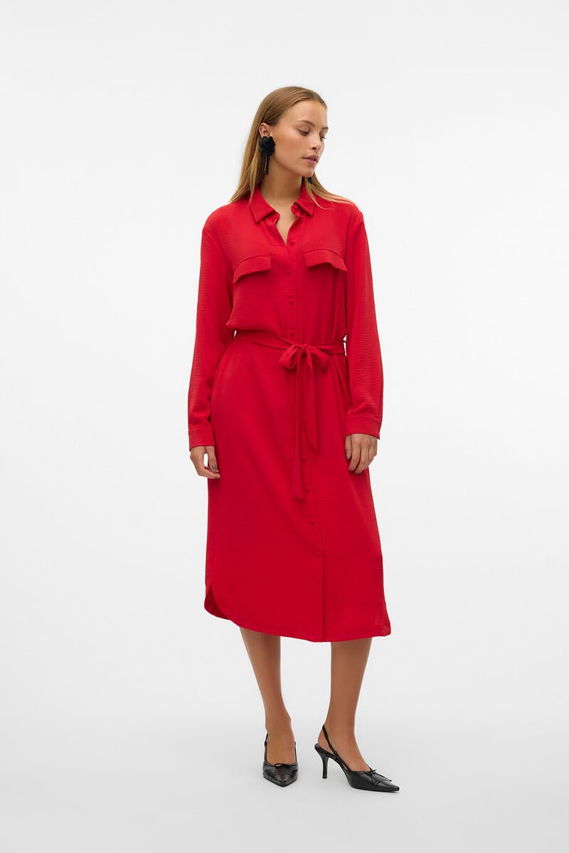 Cortefiel Vestido Midi Camisero