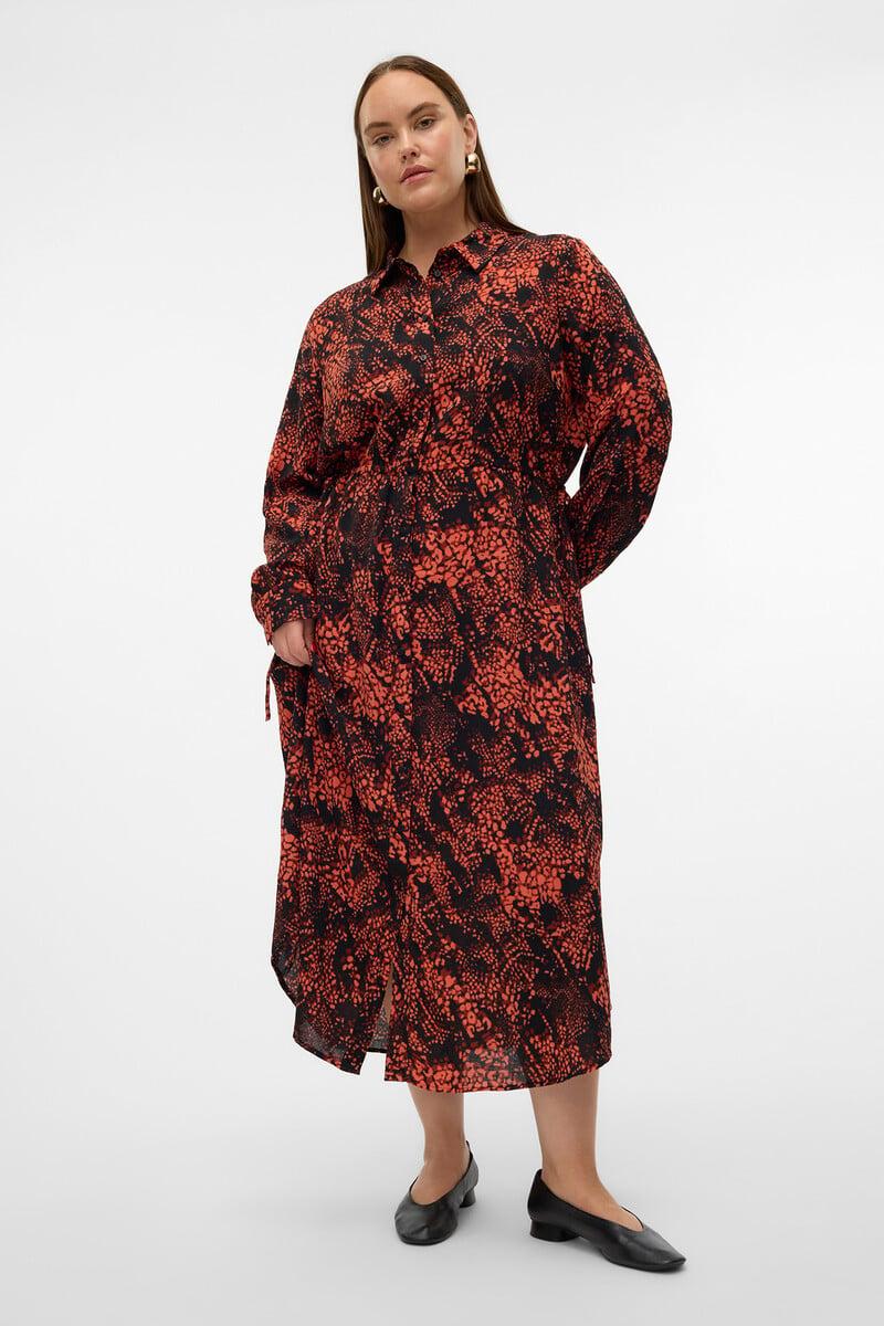 Cortefiel Vestido midi camisero talla grande