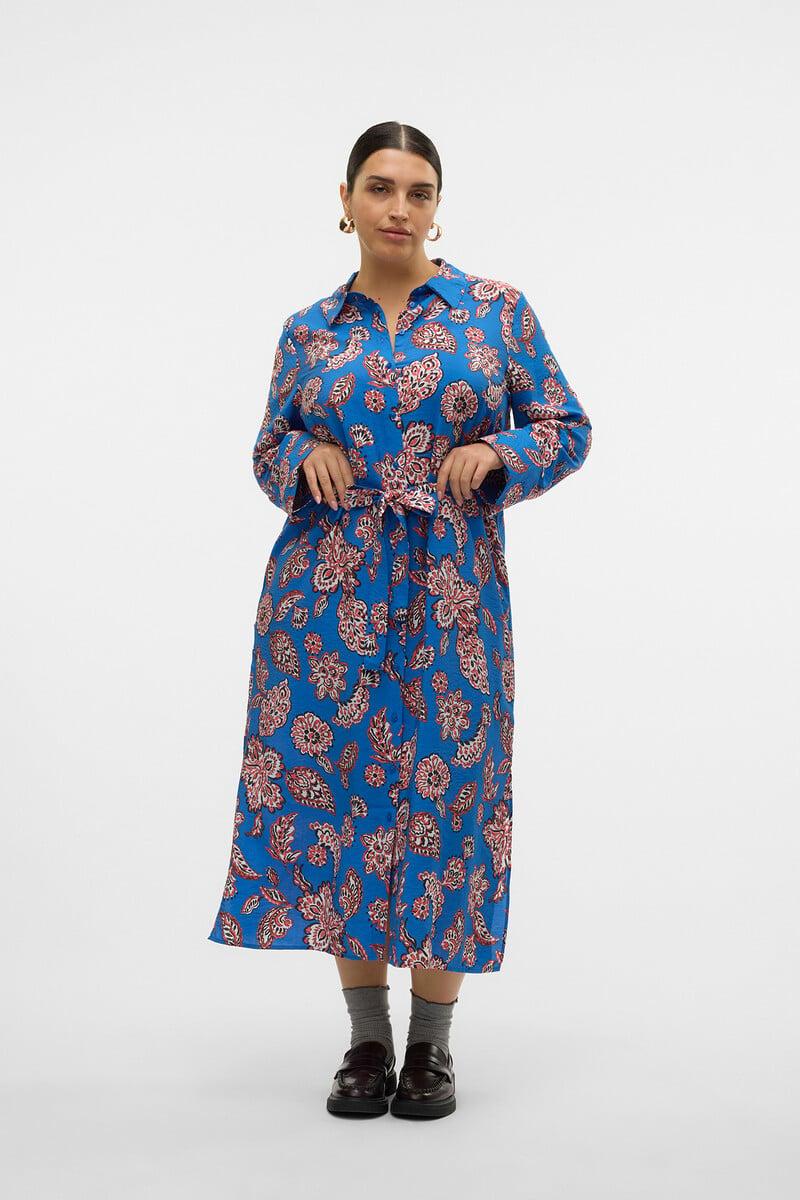 Cortefiel Vestido midi camisero talla grande