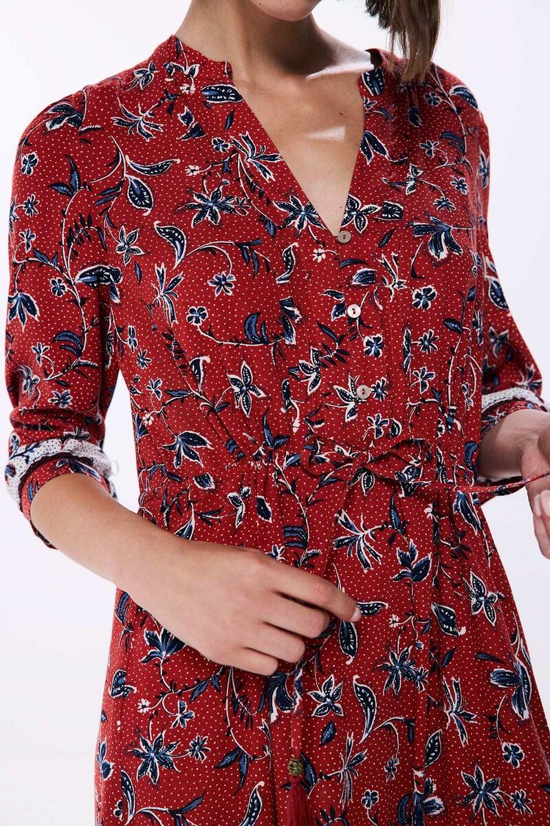 Cortefiel Vestido Midi Cenefas