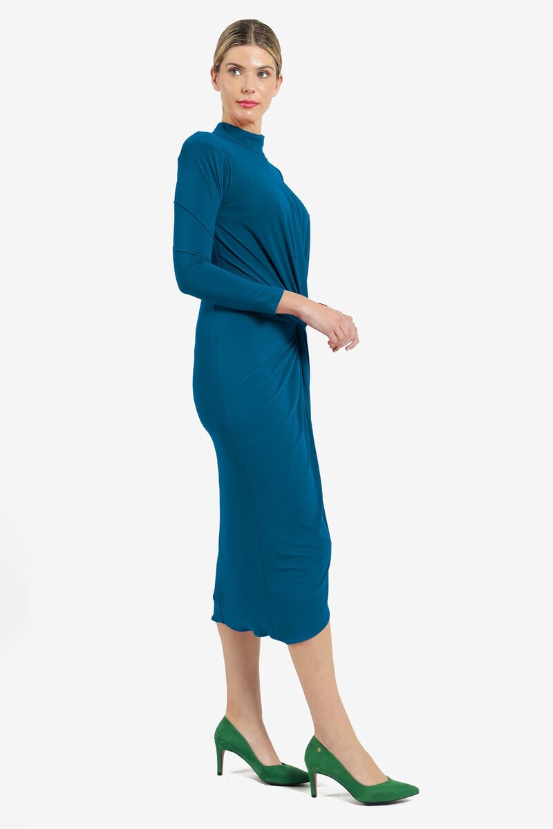 Cortefiel Vestido Midi Con Nudo