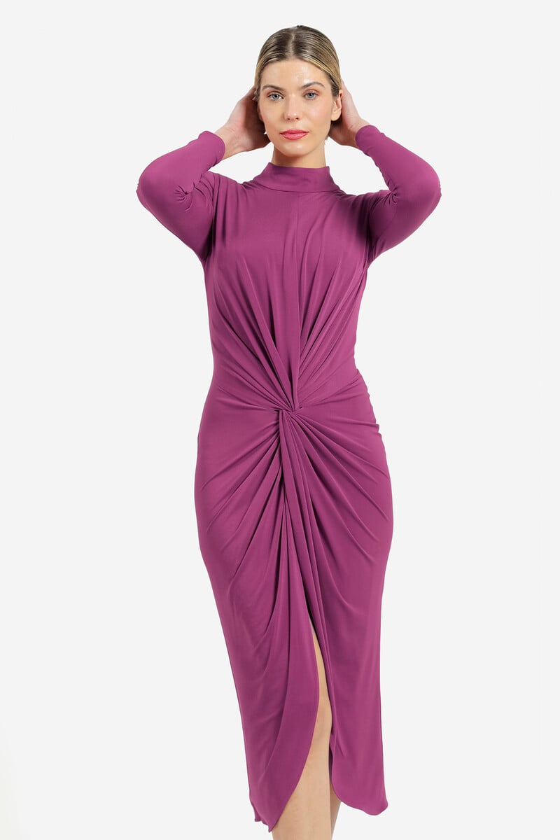 Cortefiel Vestido Midi Con Nudo