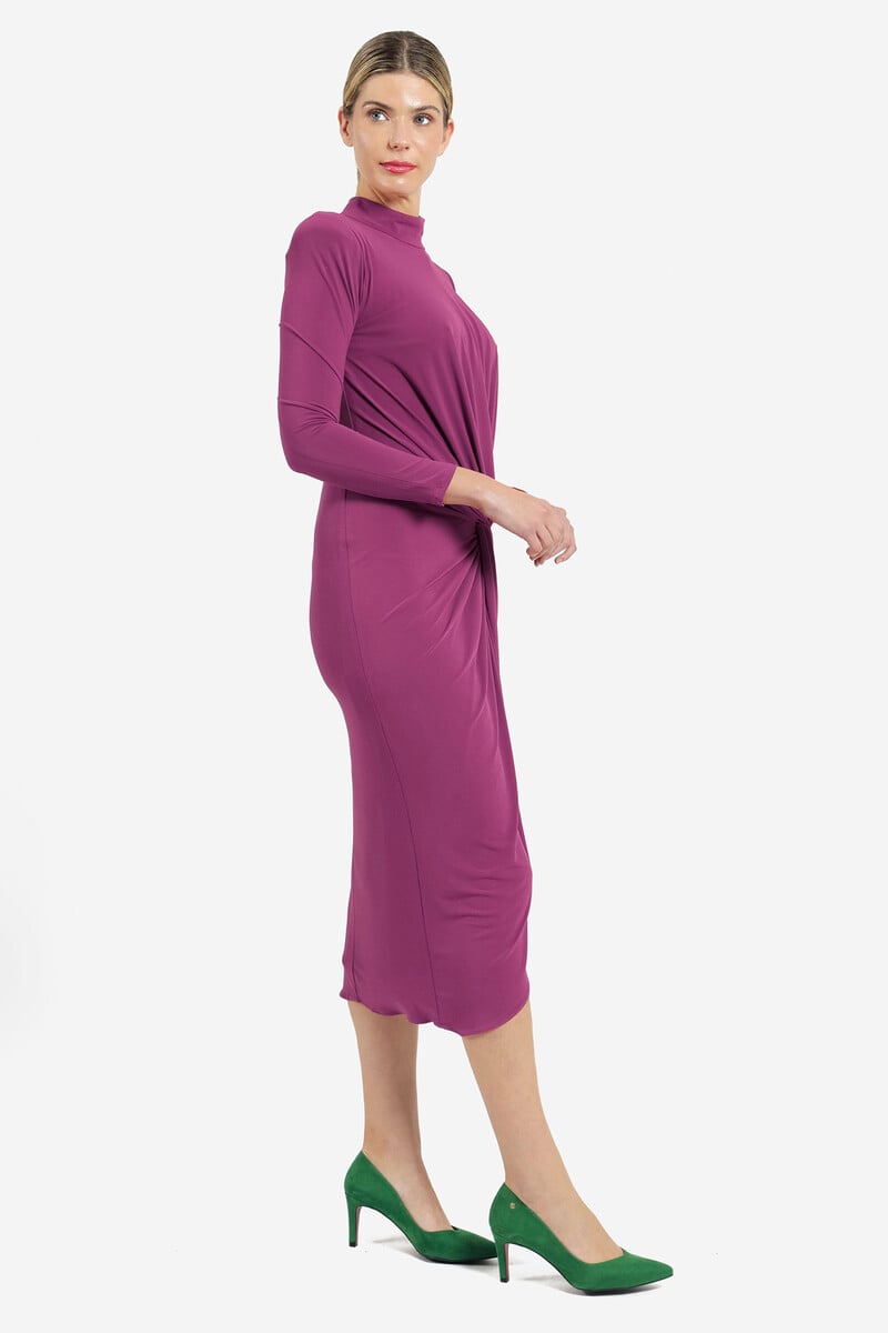 Cortefiel Vestido Midi Con Nudo