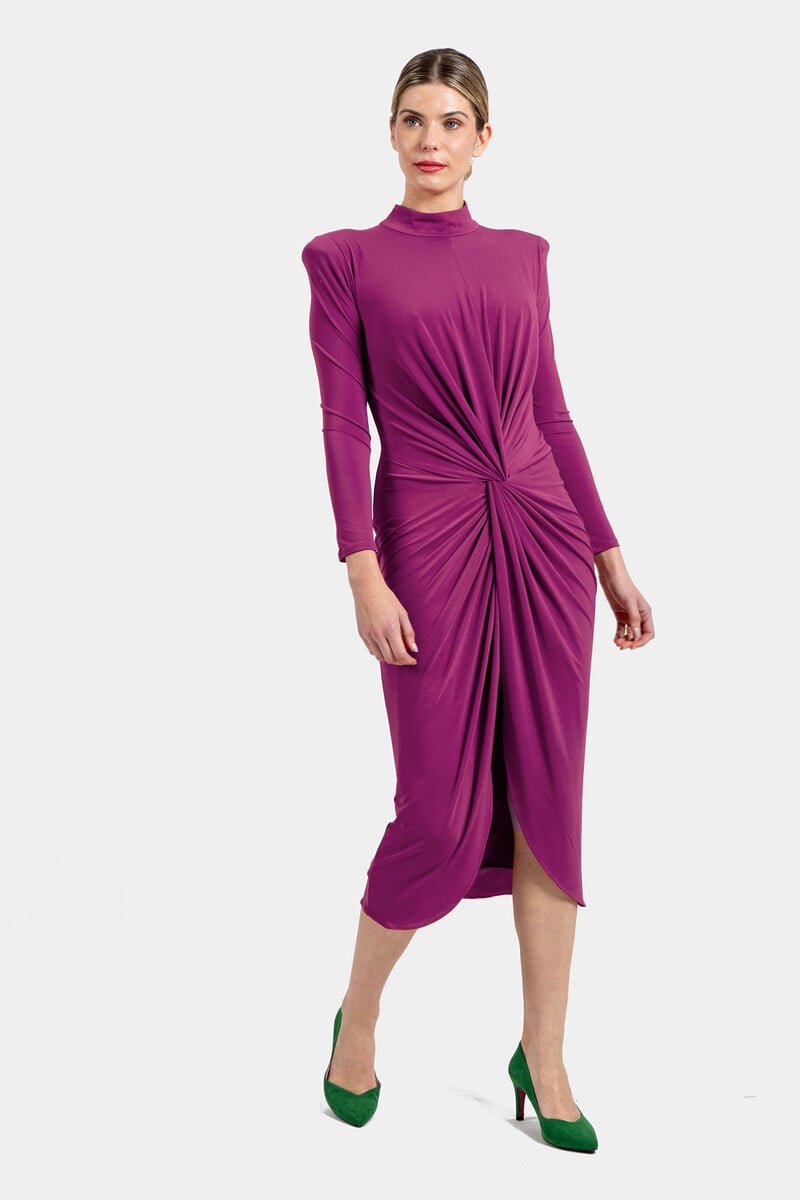 Cortefiel Vestido midi con nudo