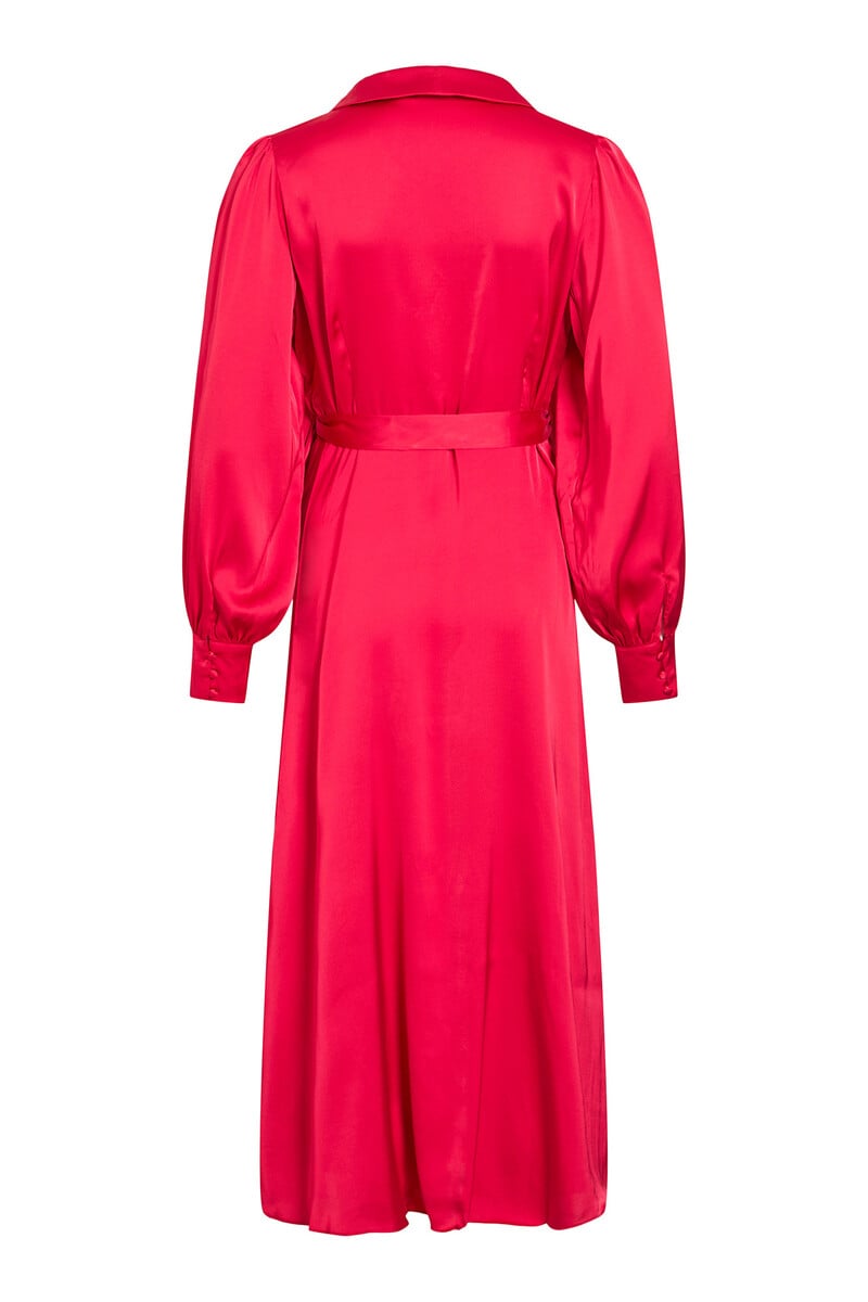 Cortefiel Vestido Midi Cruzado Satinado