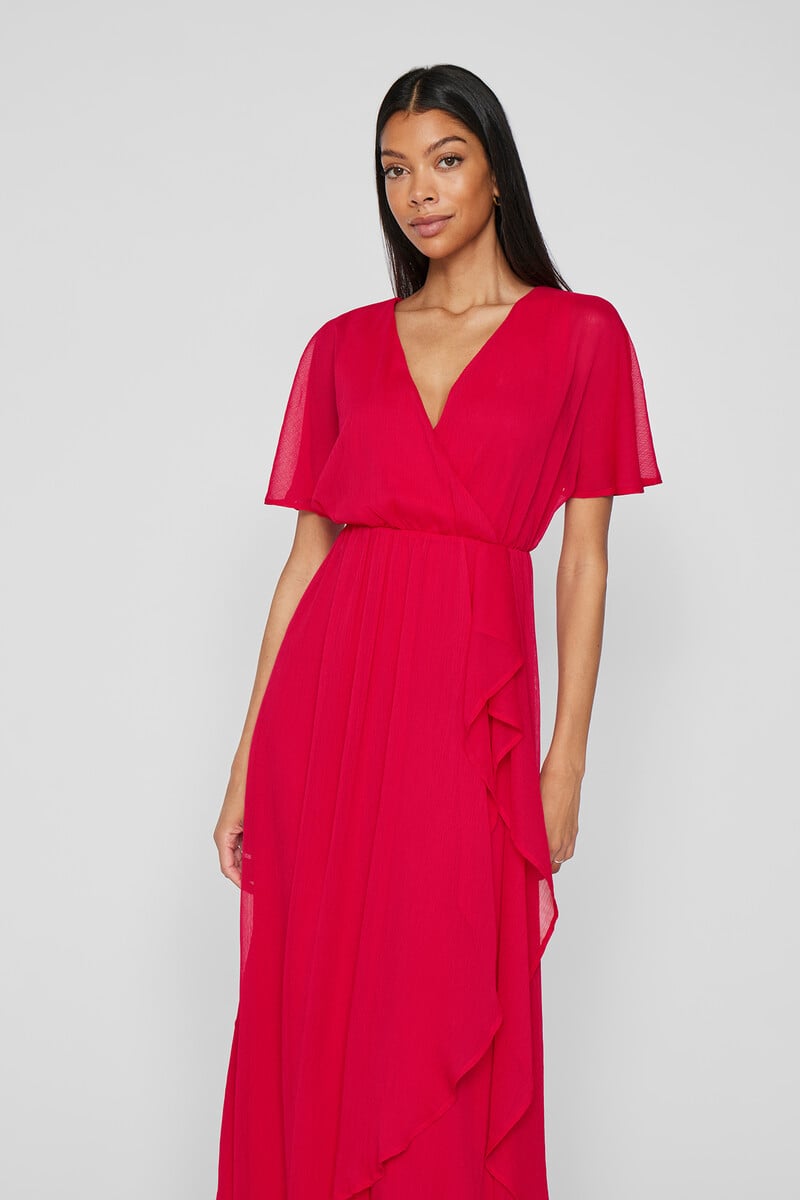 Cortefiel Vestido Midi De Gasa