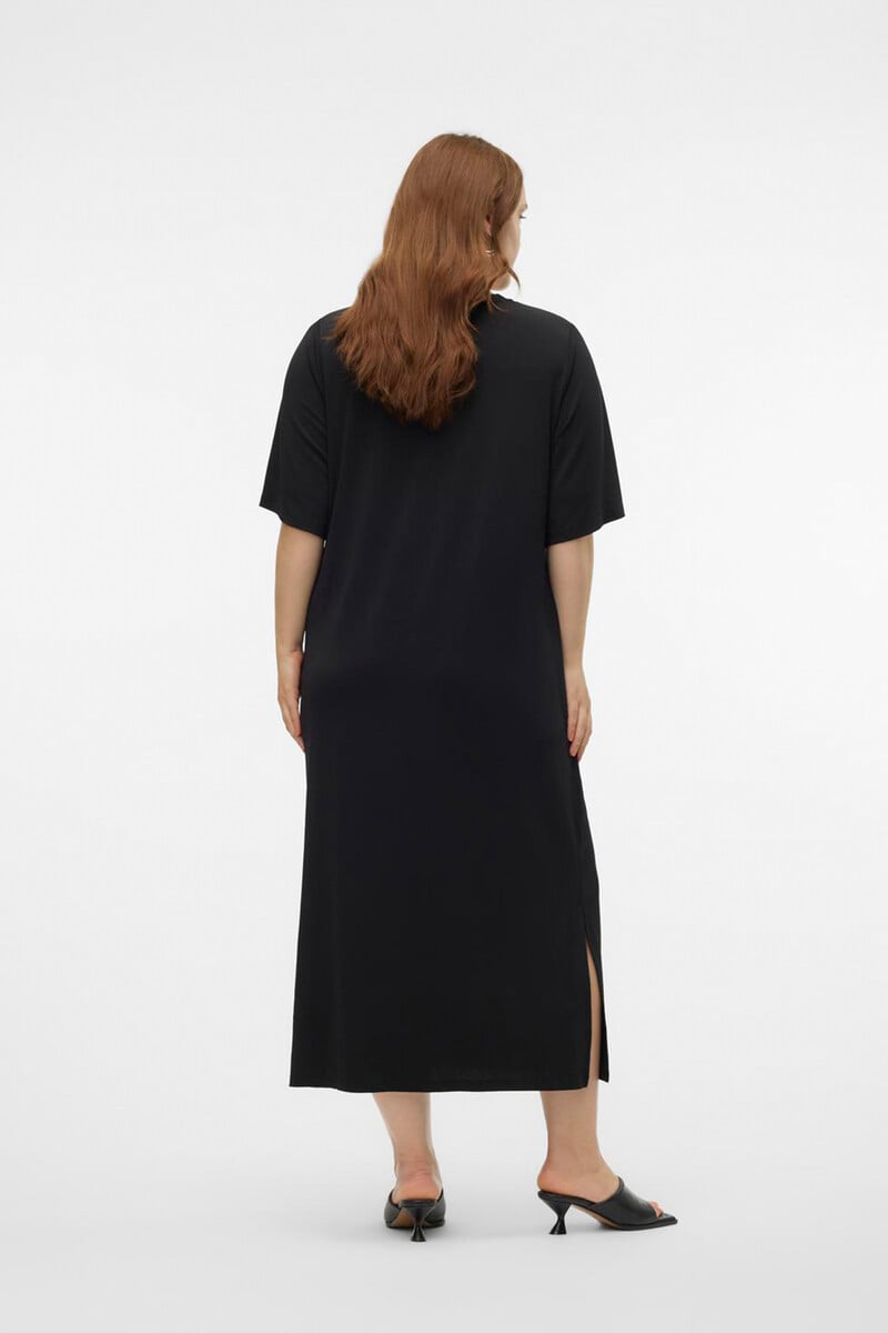 Cortefiel Vestido Midi De Manga Corta Talla Grande