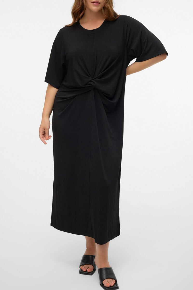 Cortefiel Vestido midi de manga corta talla grande