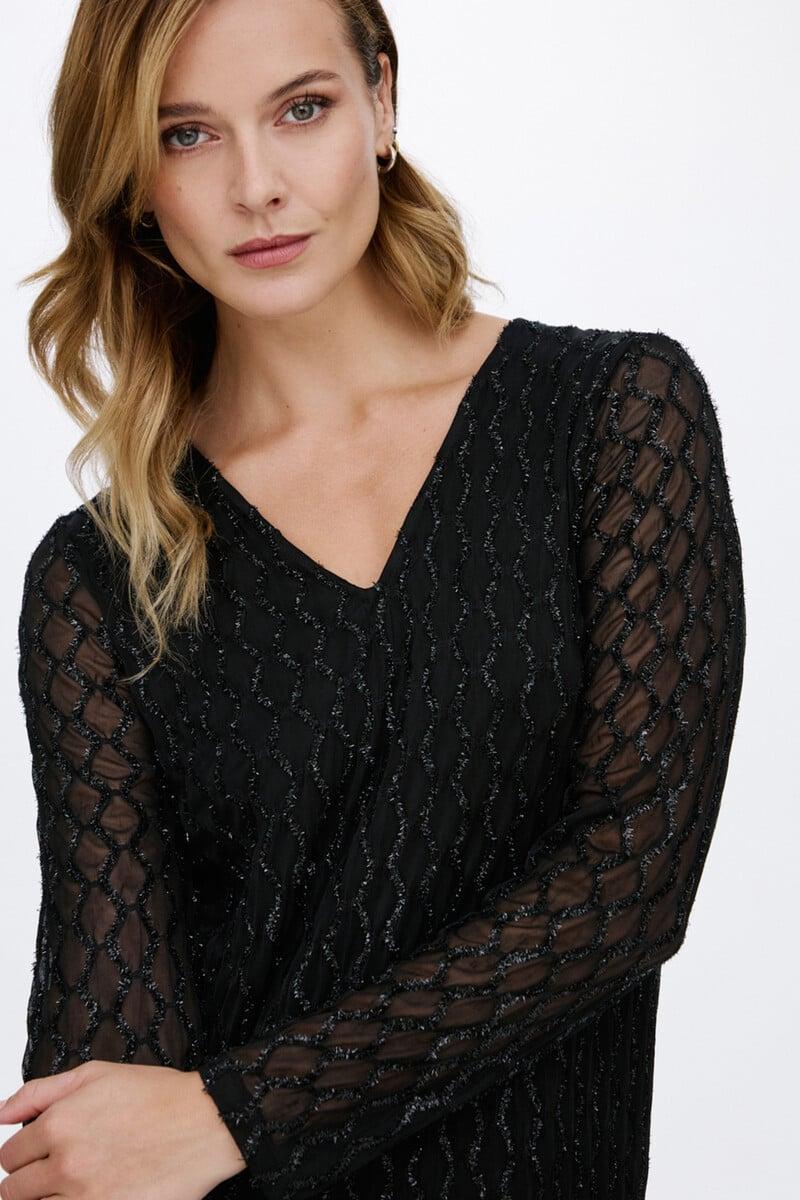 Cortefiel Vestido Midi De Manga Larga