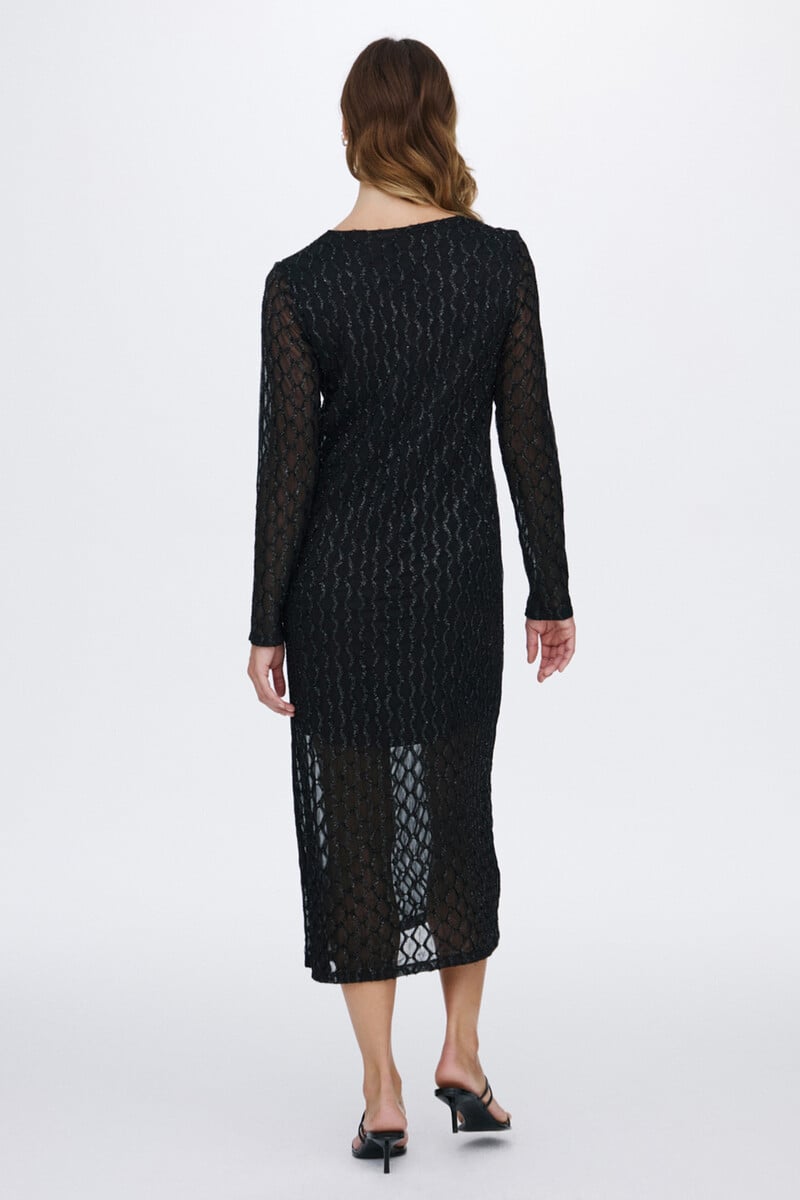 Cortefiel Vestido Midi De Manga Larga