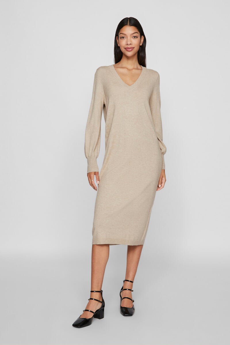 Cortefiel Vestido Midi De Punto
