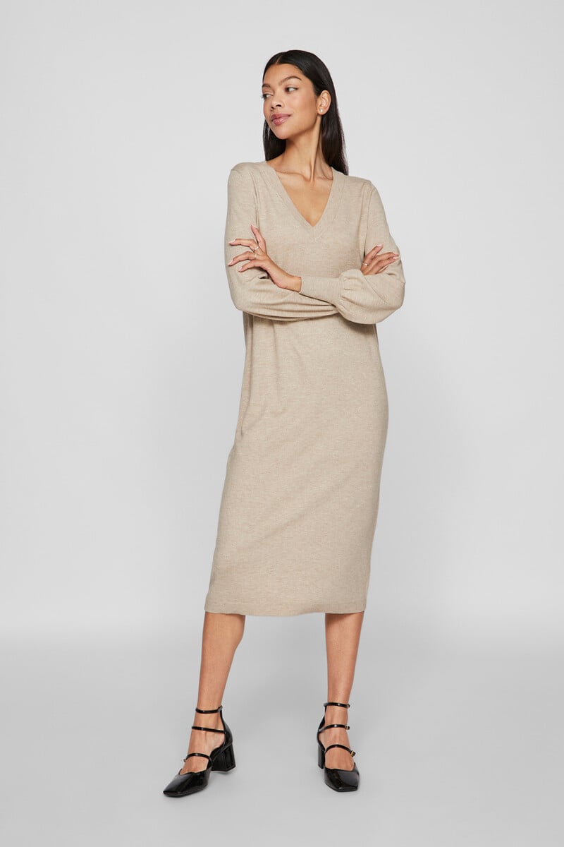Cortefiel Vestido midi de punto