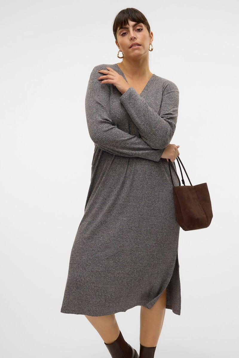 Cortefiel Vestido Midi De Punto Talla Grande
