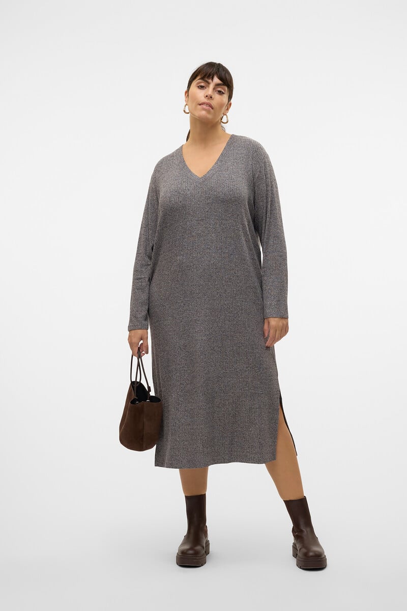 Cortefiel Vestido Midi De Punto Talla Grande