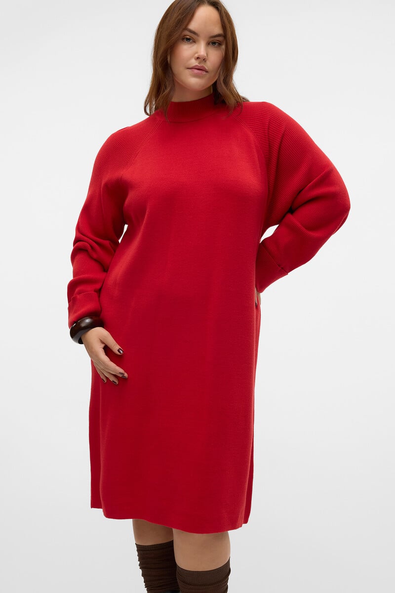 Cortefiel Vestido Midi De Punto Talla Grande