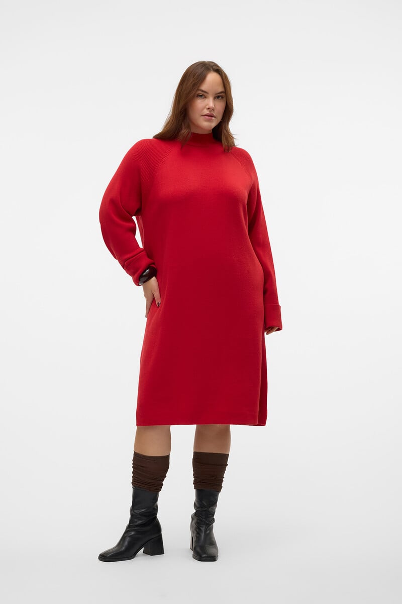Cortefiel Vestido Midi De Punto Talla Grande