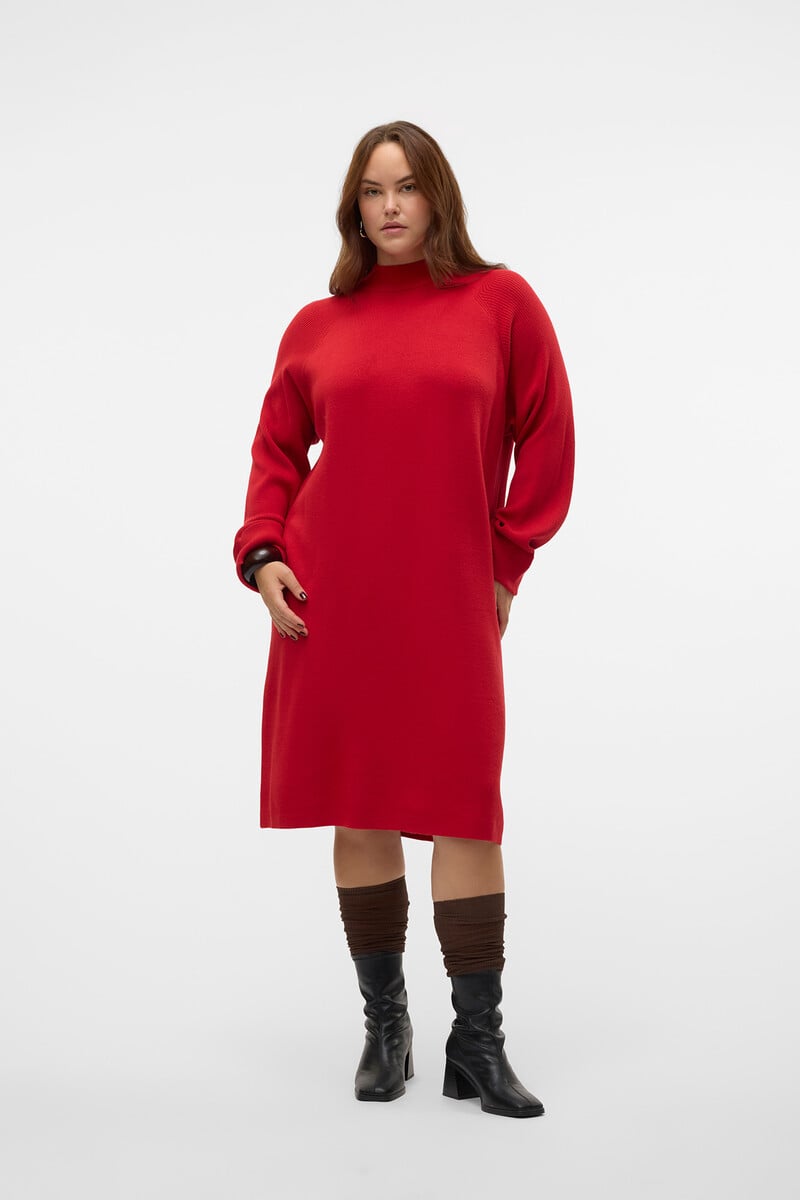 Cortefiel Vestido midi de punto talla grande