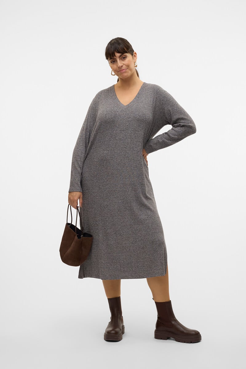 Cortefiel Vestido midi de punto talla grande