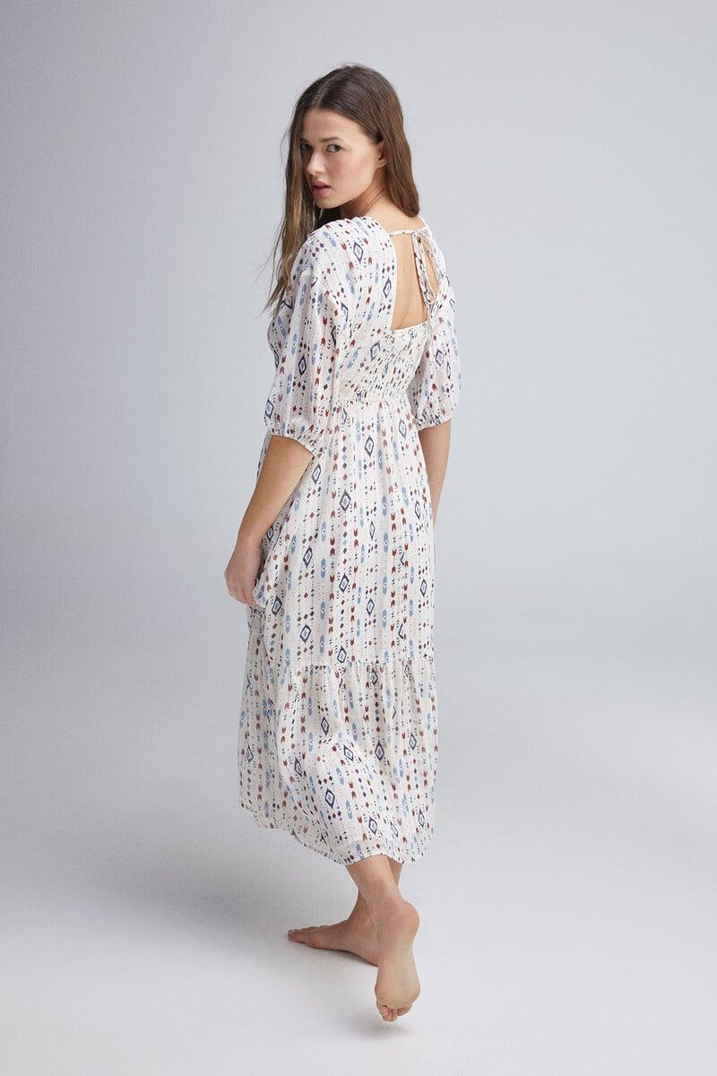 Cortefiel Vestido Midi Escote Espalda