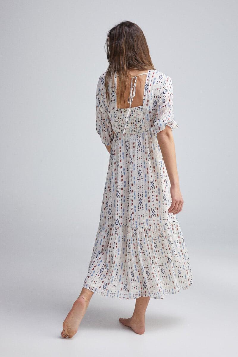 Cortefiel Vestido Midi Escote Espalda