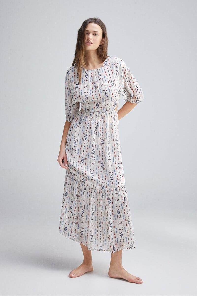 Cortefiel Vestido midi escote espalda