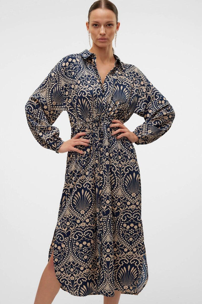 Cortefiel Vestido Midi Estampado