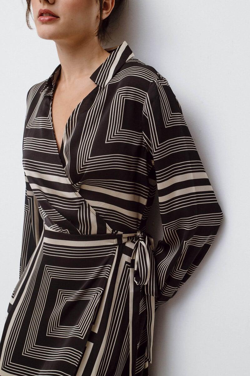 Cortefiel Vestido Midi Estampado