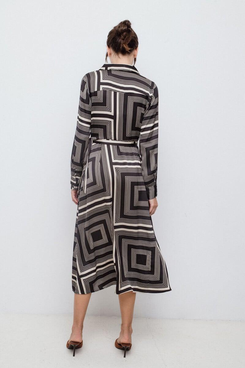 Cortefiel Vestido Midi Estampado