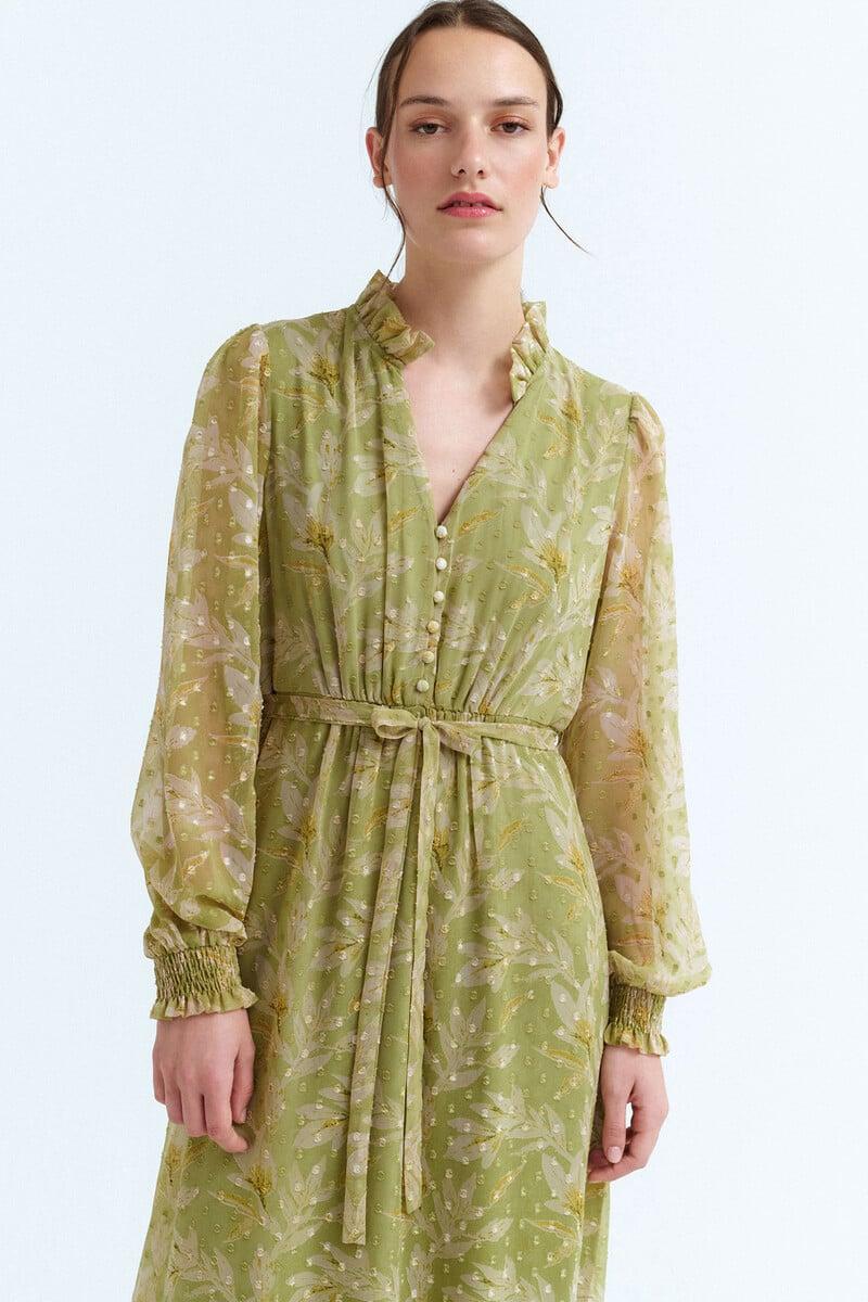 Cortefiel Vestido Midi Estampado