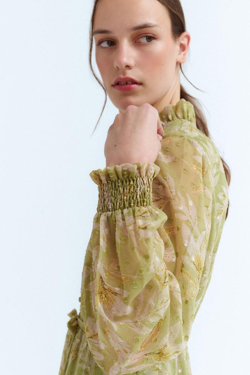 Cortefiel Vestido Midi Estampado