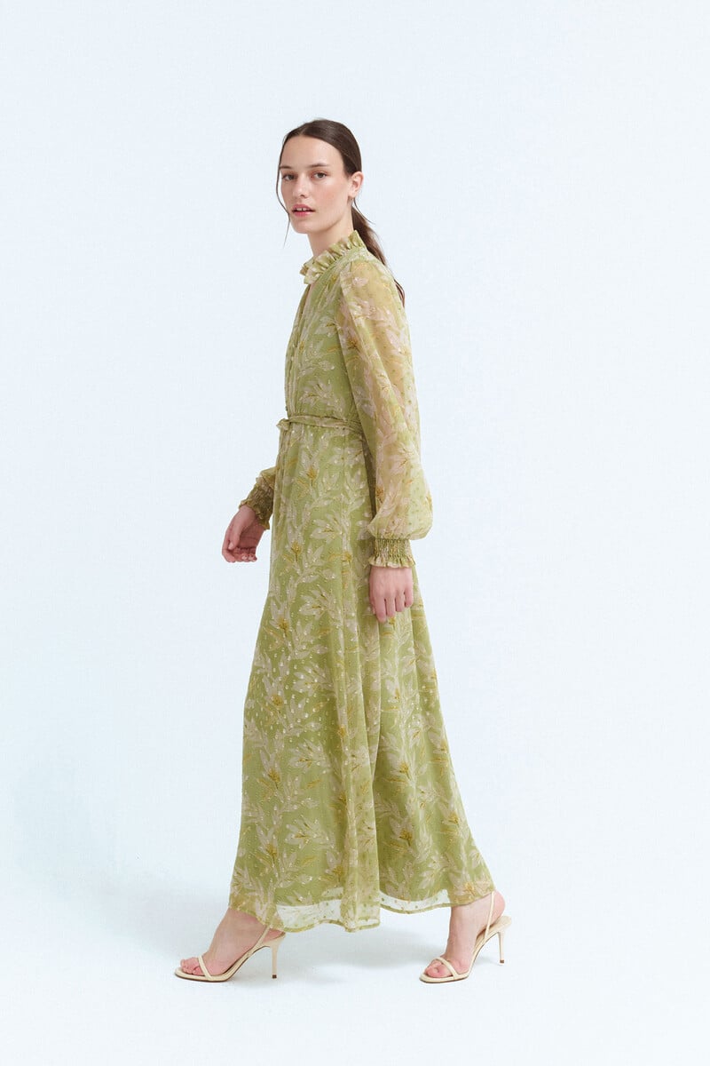 Cortefiel Vestido midi estampado