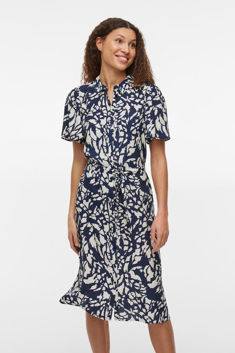 Cortefiel Vestido midi estampado