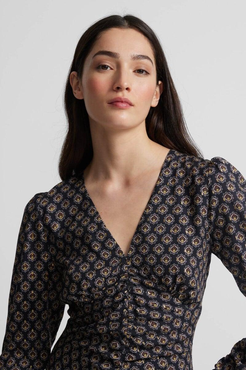 Cortefiel Vestido Midi Estampado