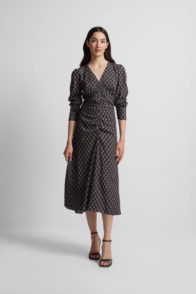 Cortefiel Vestido midi estampado