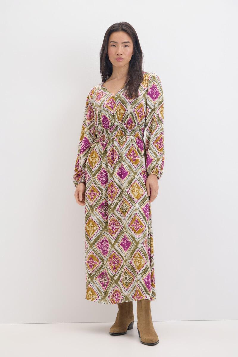 Cortefiel Vestido midi estampado