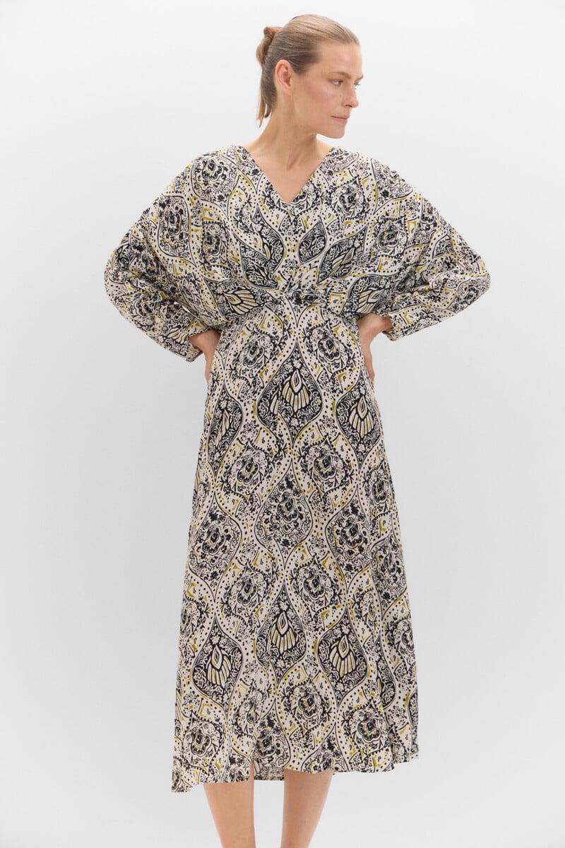 Cortefiel Vestido Midi Estampado