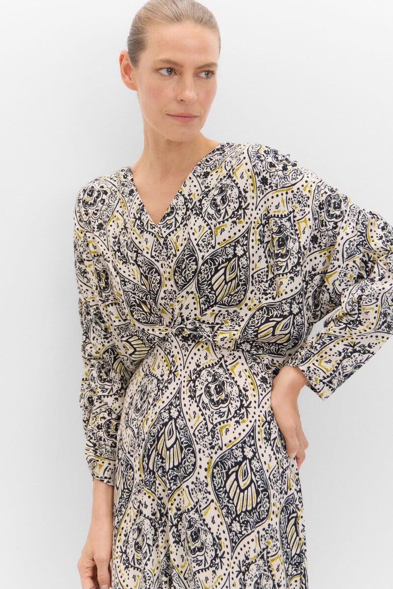 Cortefiel Vestido Midi Estampado
