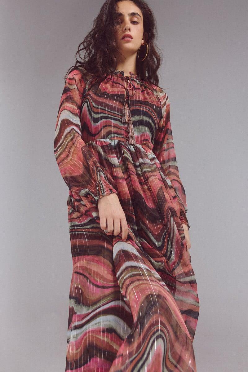 Cortefiel Vestido Midi Estampado
