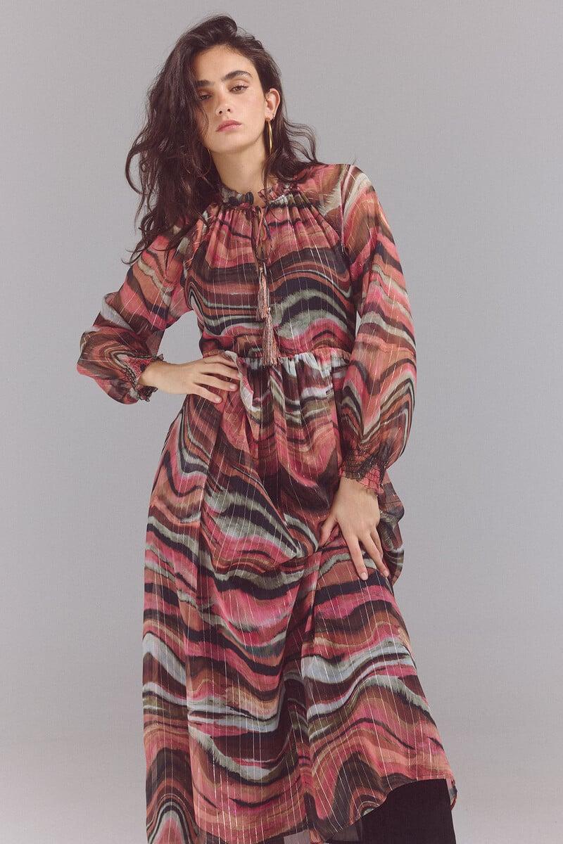 Cortefiel Vestido midi estampado