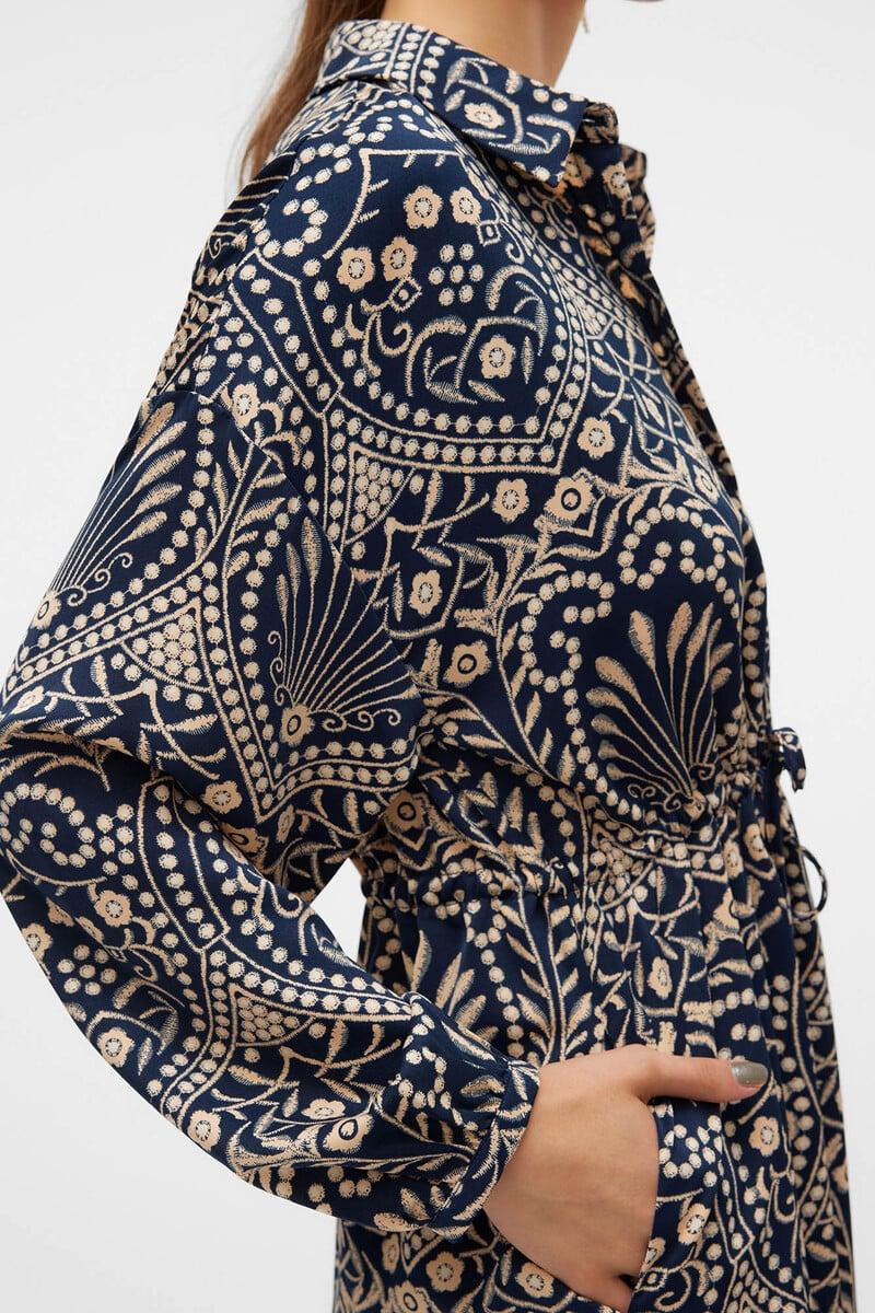 Cortefiel Vestido midi estampado