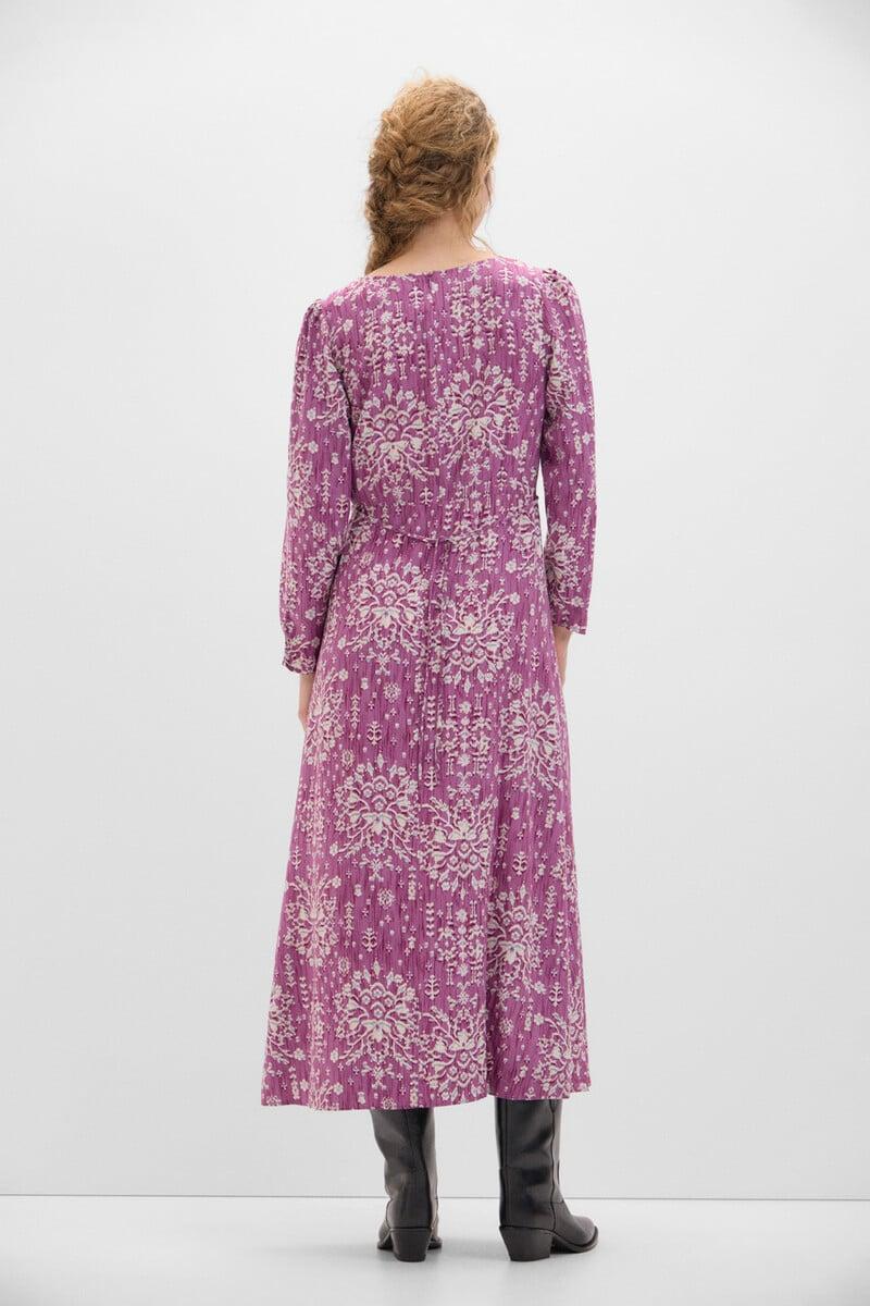 Cortefiel Vestido Midi Fruncido