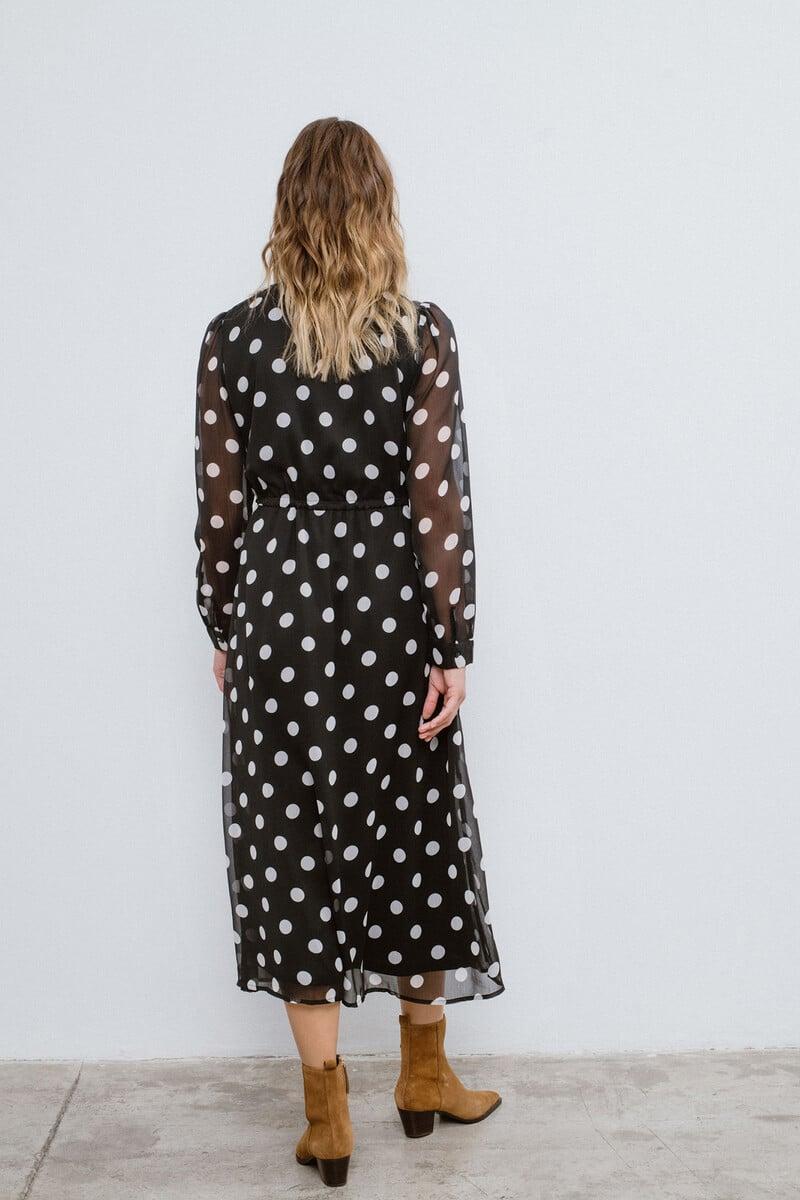 Cortefiel Vestido Midi Lunares