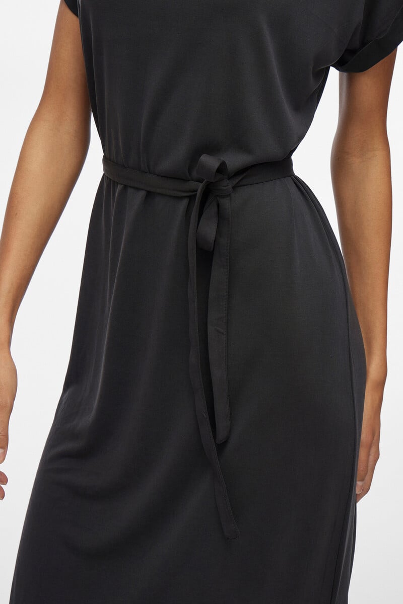 Cortefiel Vestido Midi Manga Corta